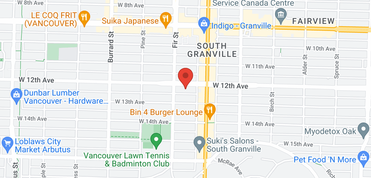 map of 9A 1568 W 12TH AVENUE
